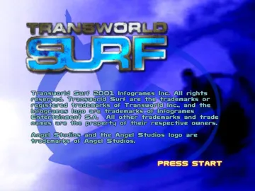 TransWorld Surf (USA) screen shot title